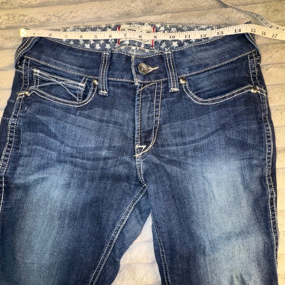 Ariat Jeans Women's 30 Straight Leg Dark Wash Stretch 30x30 Cowgirl Western Barn - Picture 5 of 13